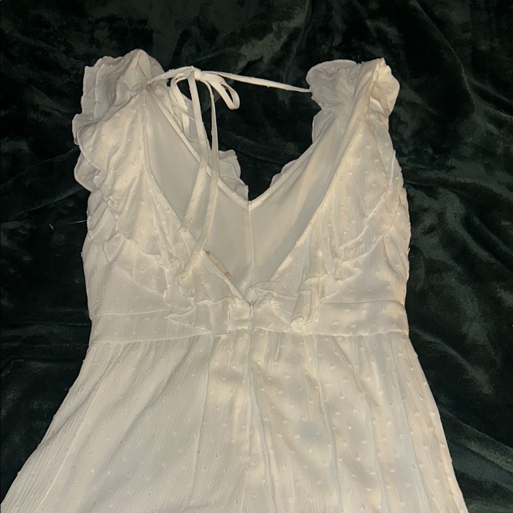 White Ruffled Romper - Picture 2 of 3